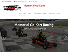 Tablet Screenshot of memorialgo-kart.org